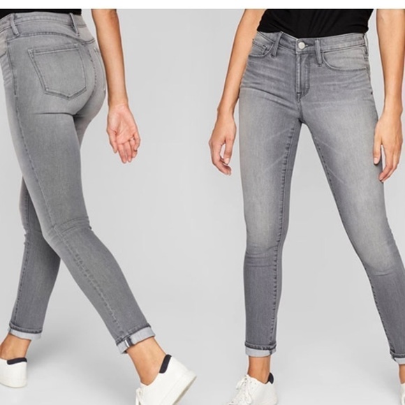 Athleta Sculptek Gray Skinny Jeans Size 6 - Picture 2 of 12
